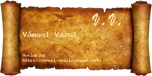 Vámosi Vazul névjegykártya